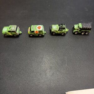 1980s Vintage Micro Machine Military Vehicle Lot Of 4 Army Camo Vehicles!